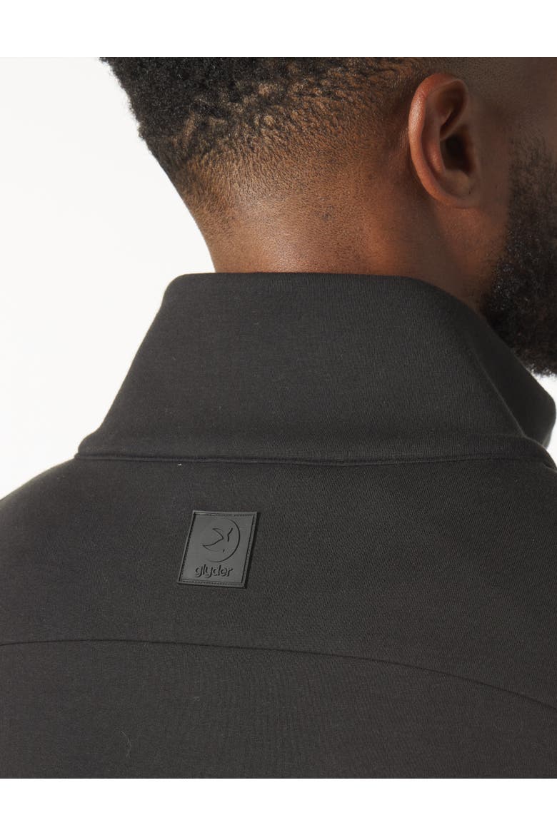 Scuba Knit Quarter Zip, Alternate, color, Black