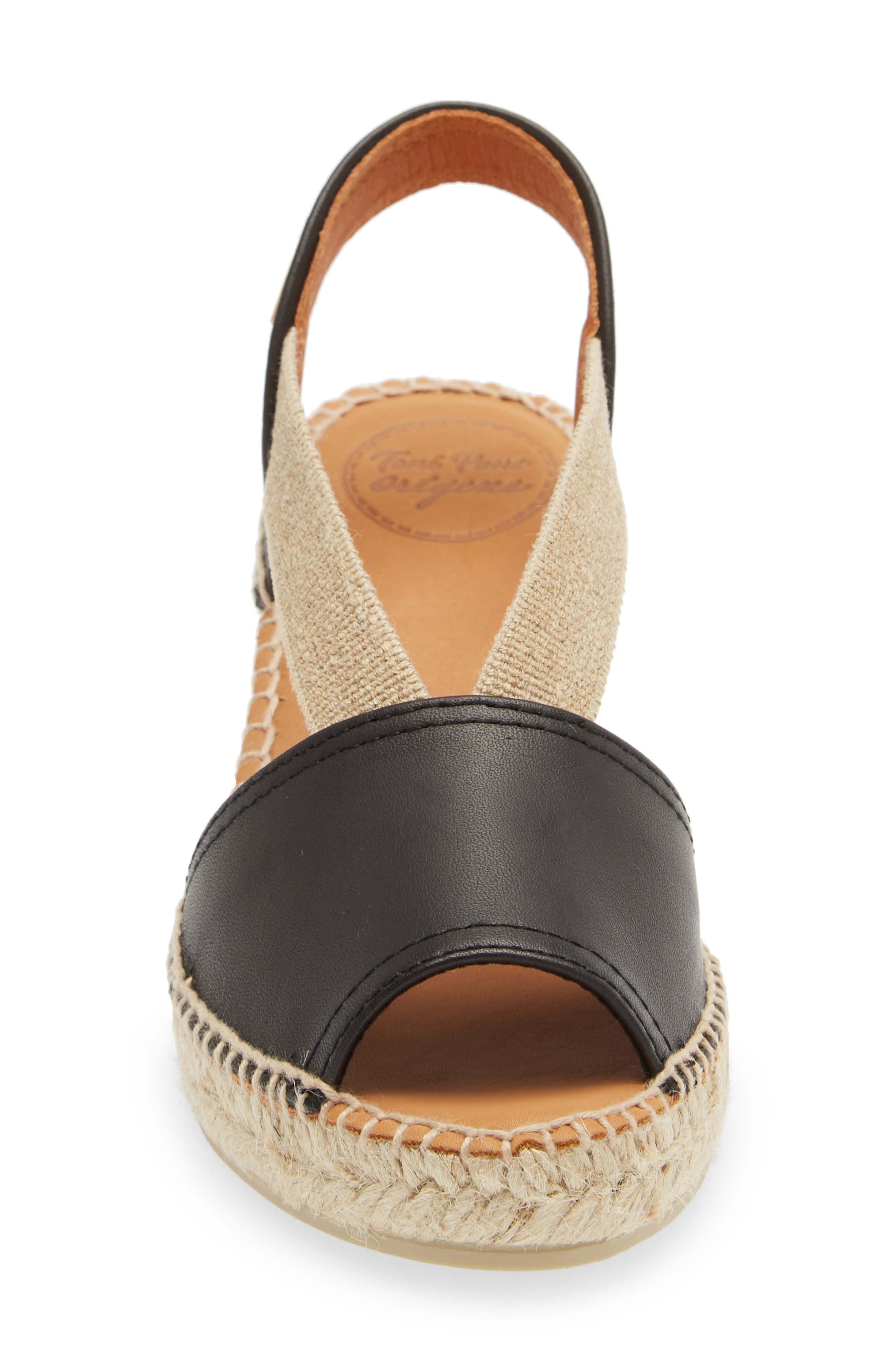 Toni Pons Teide Espadrille Sandal, Alternate, color, Black
