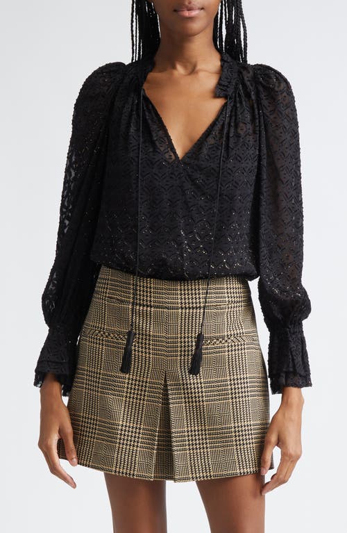 Veronica Beard Maxime Lace Blouse In Black