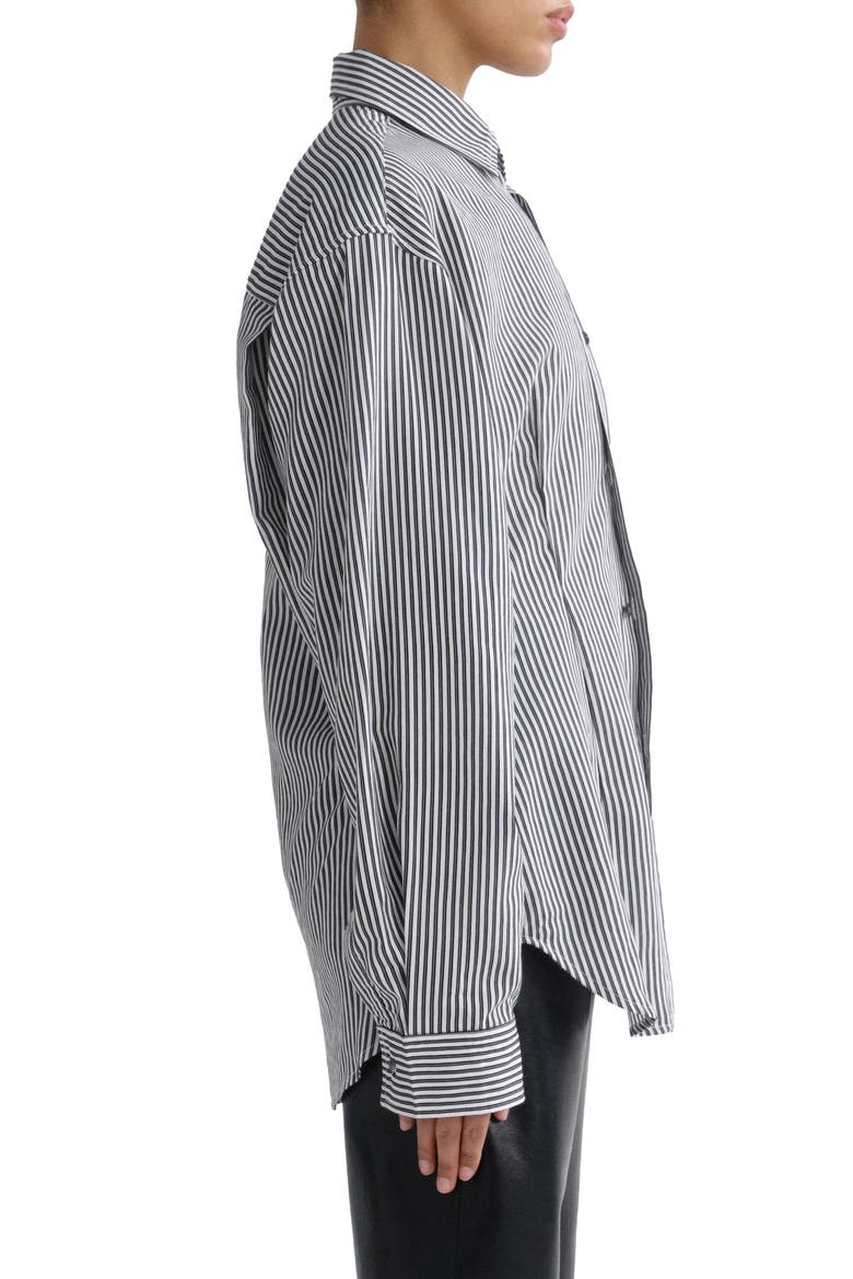 Cinch Solene Striped Shirt, Alternate, color, SOLENE STRIPE BLACK WHITE MINI