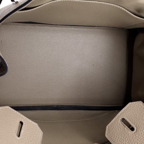 Pre-owned Hermes Hermes Birkin Handbag Grey Clemence With Palladium Hardware 30