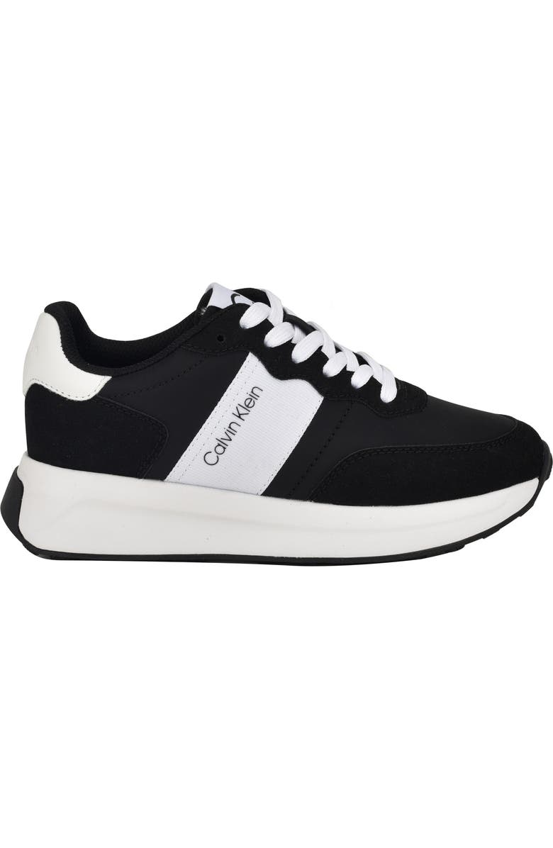Calvin Klein Hallie Wedge Sneaker, Alternate, color, Black