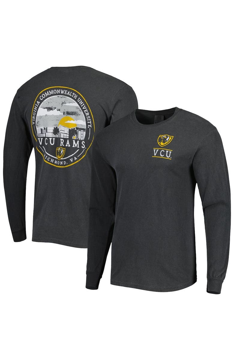 IMAGE ONE Men's Black VCU Rams Circle Campus Scene Long Sleeve T-Shirt, Main, color,