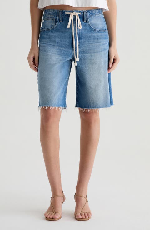 Hattie Raw Hem Denim Shorts
