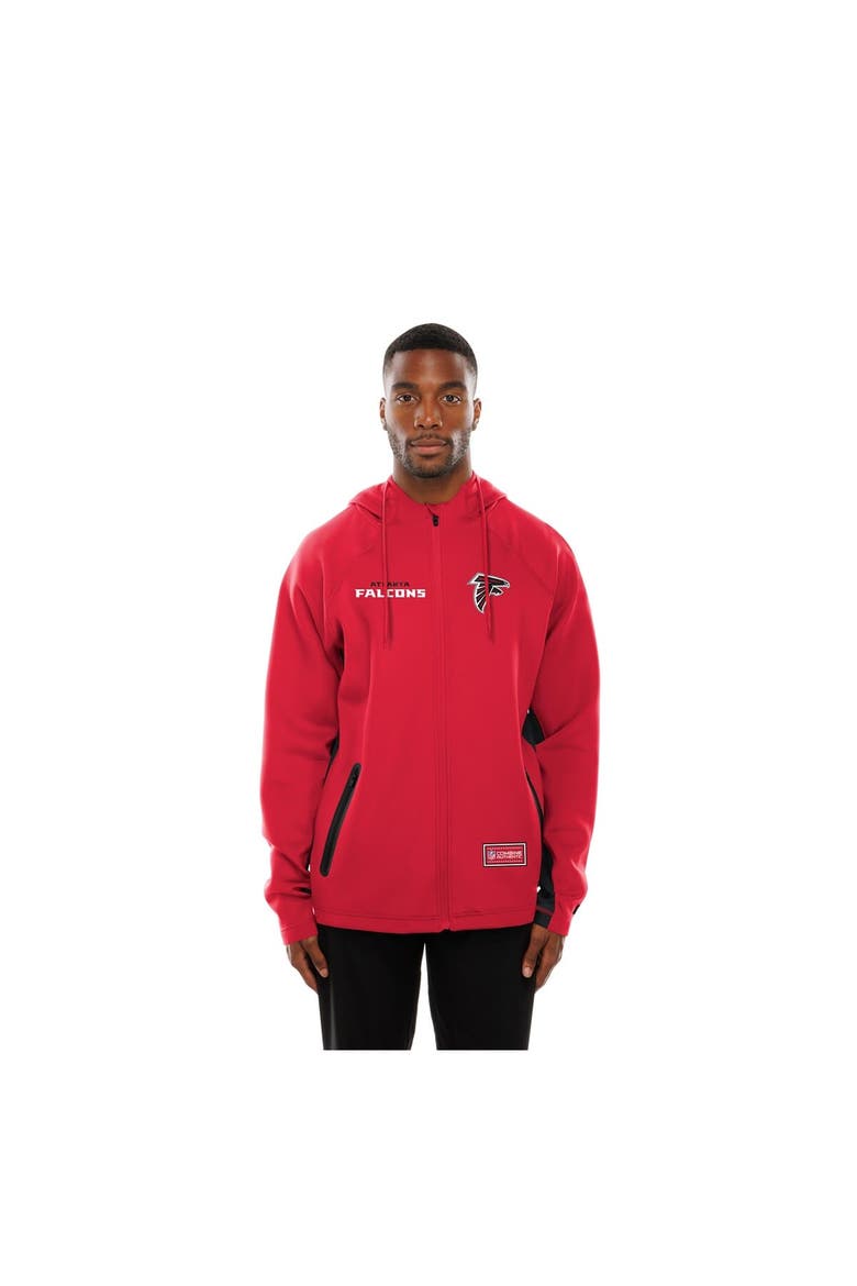 Men's New Era  Red Atlanta Falcons Combine Authentic Raglan Scuba Full-Zip Hoodie, Alternate, color, Red