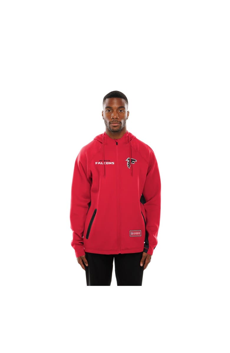 New Era Men's New Era  Red Atlanta Falcons Combine Authentic Raglan Scuba Full-Zip Hoodie, Alternate, color, Red