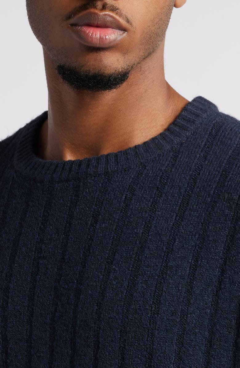 BP. Rib Crewneck Sweater, Alternate, color, Navy League