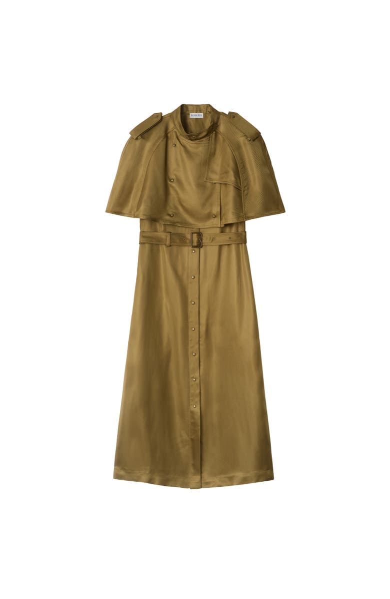 Burberry Viscose Trench Dress, Alternate, color, Walrus