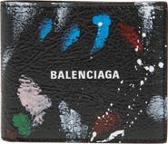 Balenciaga Cash Logo Leather Wallet