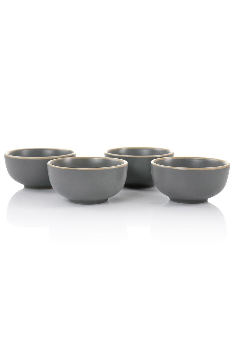 Rockaway 4 Piece 3.5in Fruit Bowl Set, Alternate, color, Gray