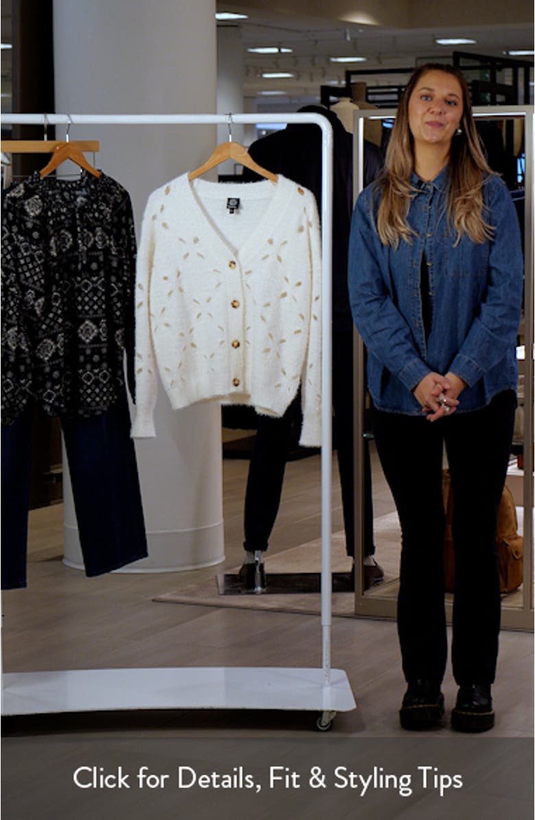 Cutout Button-Up Cardigan, sales video thumbnail