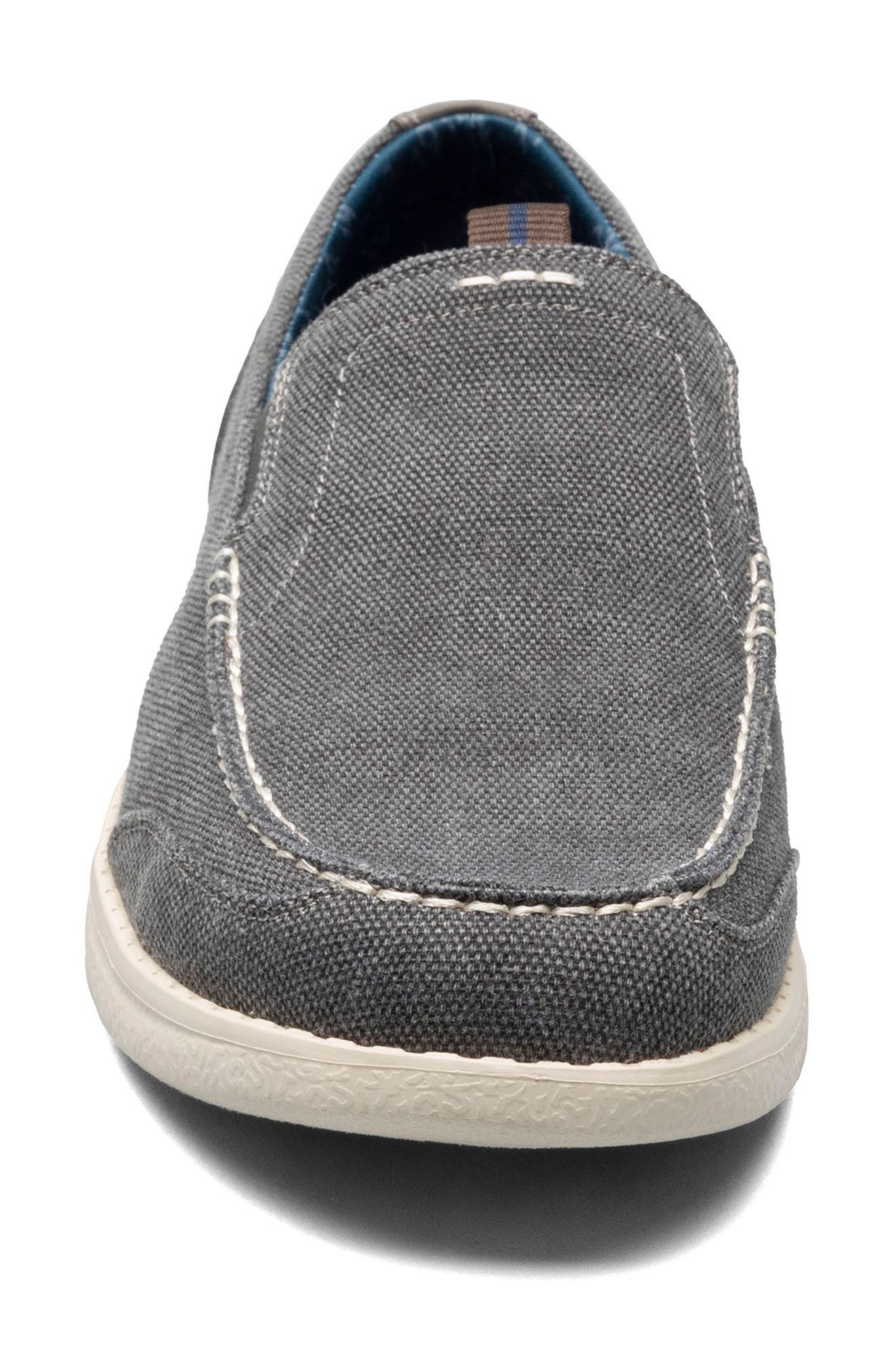NUNN BUSH Brewski Organic Cotton Slip-On Sneaker- Wide Width Available, Alternate, color, Gunmetal