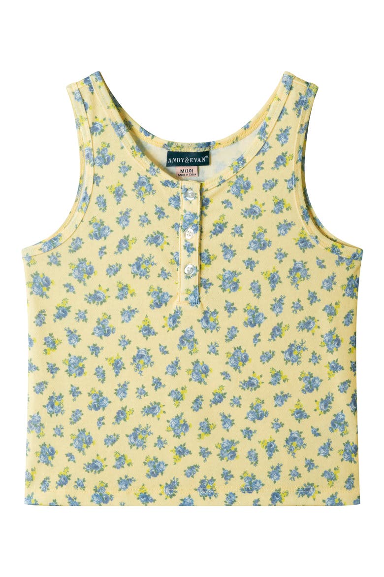 Kids' Short Pajamas, Alternate, color, YELLOW FLORAL