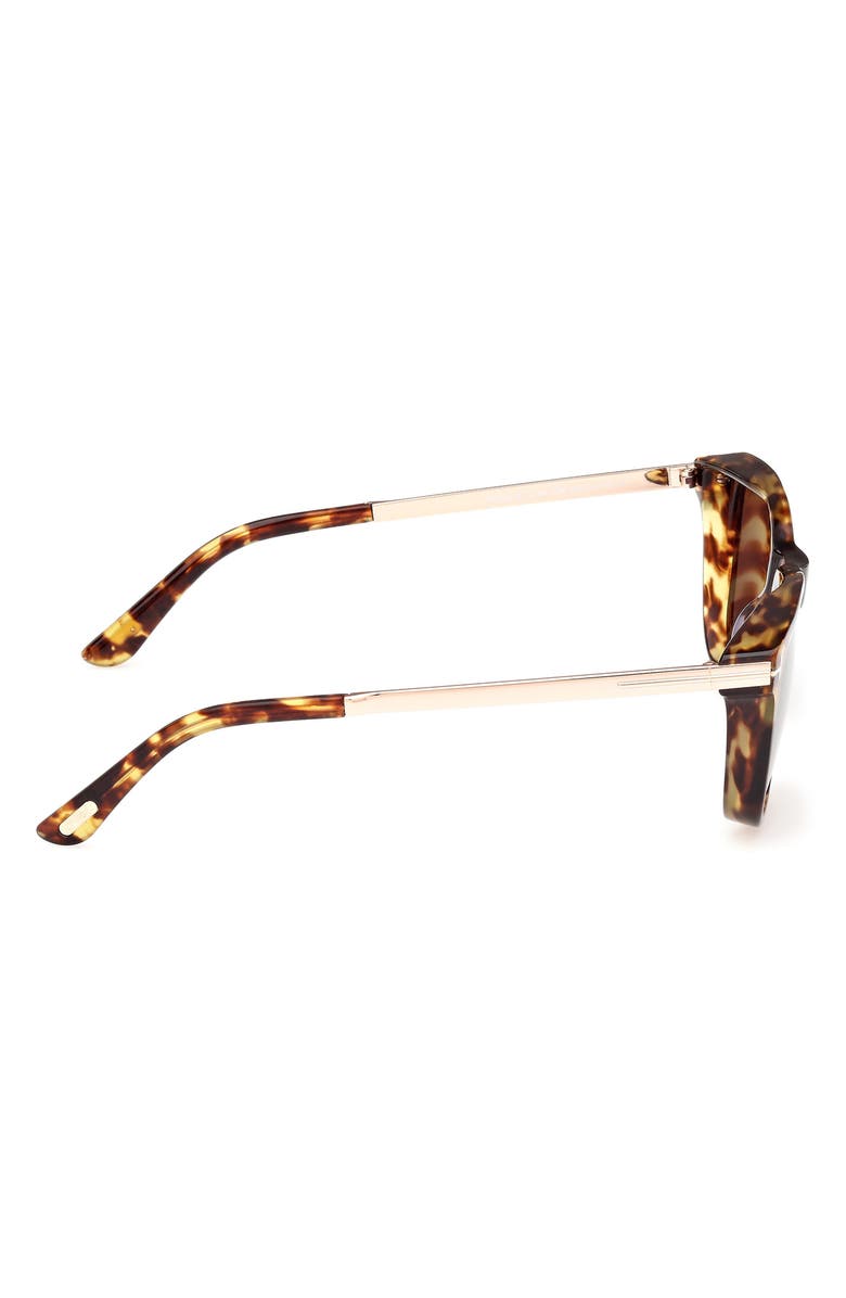 TOM FORD 53mm Square Sunglasses, Alternate, color, Vintage Havana / T Logo