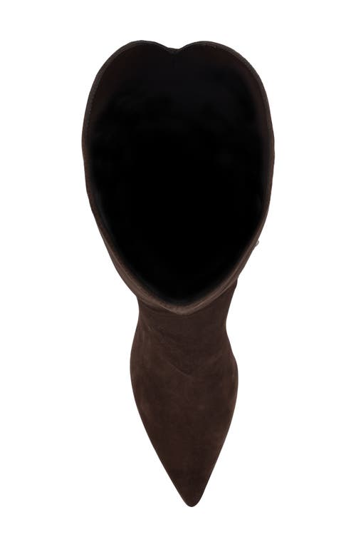 Guess Yania Pointed Toe Boot In Brown