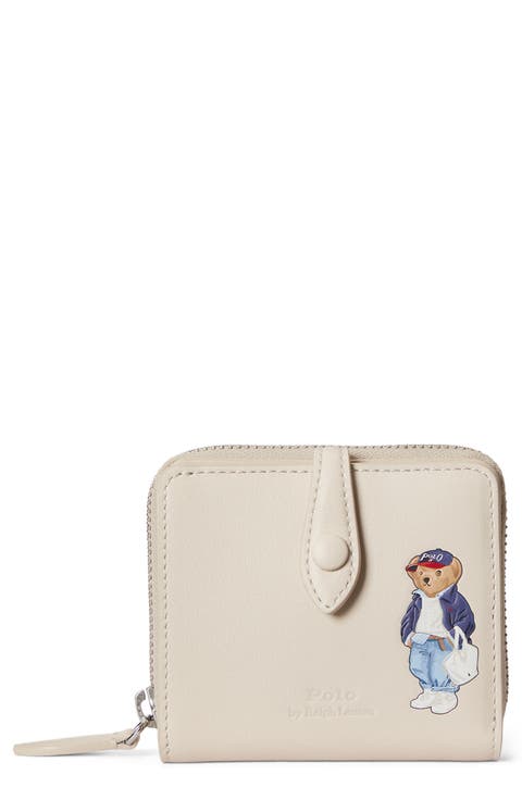 Spring Bear Leather Card Holder