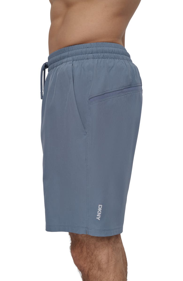 DKNY Core Volley Swim Trunks, Alternate, color, Dusty Blue