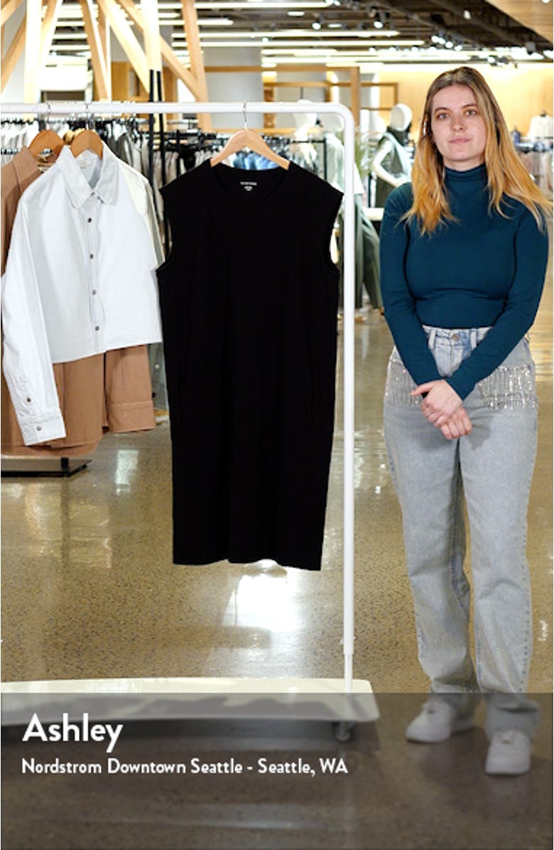 Sleeveless Organic Stretch Cotton Jersey Dress, sales video thumbnail