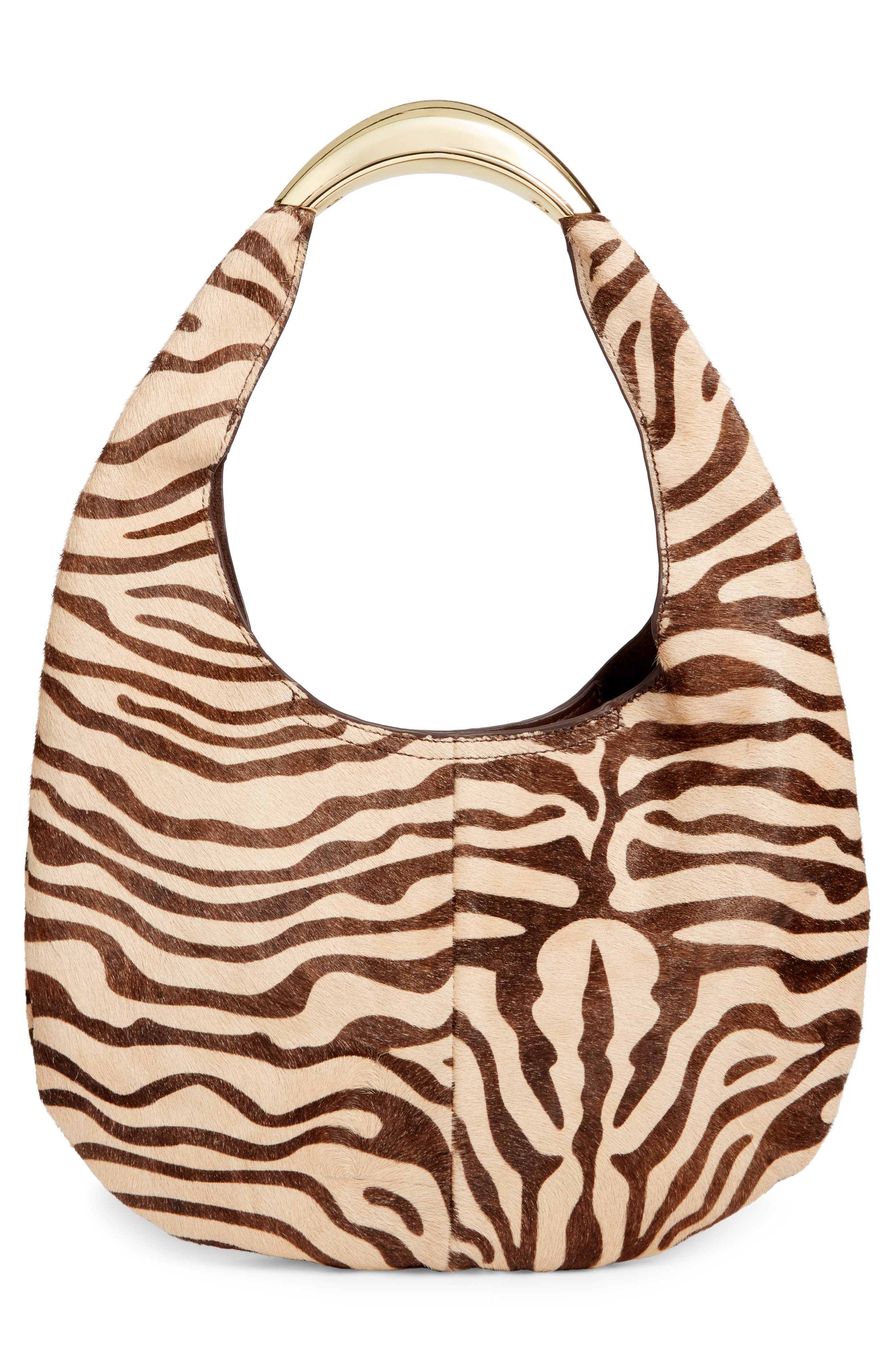Kairo Zebra Genuine Calf Hair Shoulder Bag, Alternate, color, ZEBRA PRINT CALF HAIR