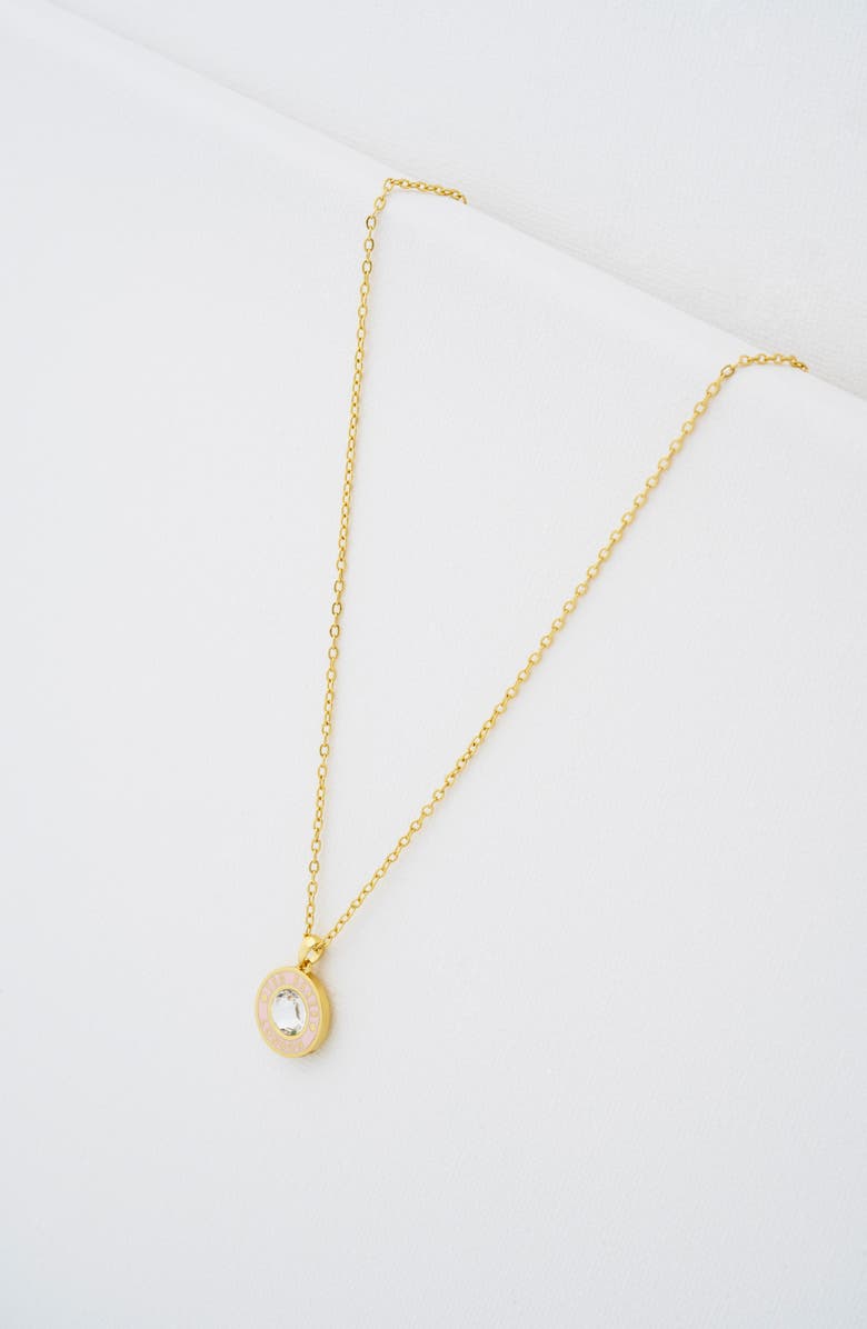 Ted Baker Cherlie Crystal Button Pendant Necklace, Alternate, color, 