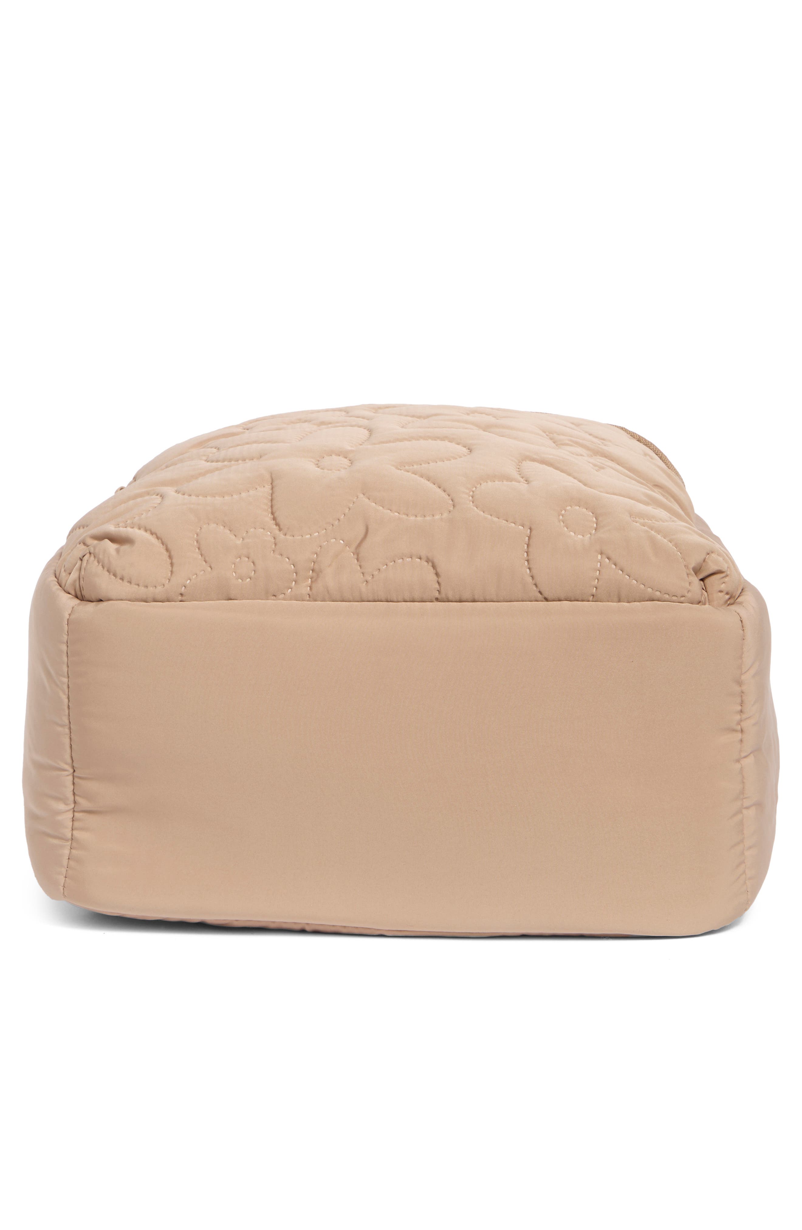 Minimal Floral Backpack, Alternate, color, BEIGE