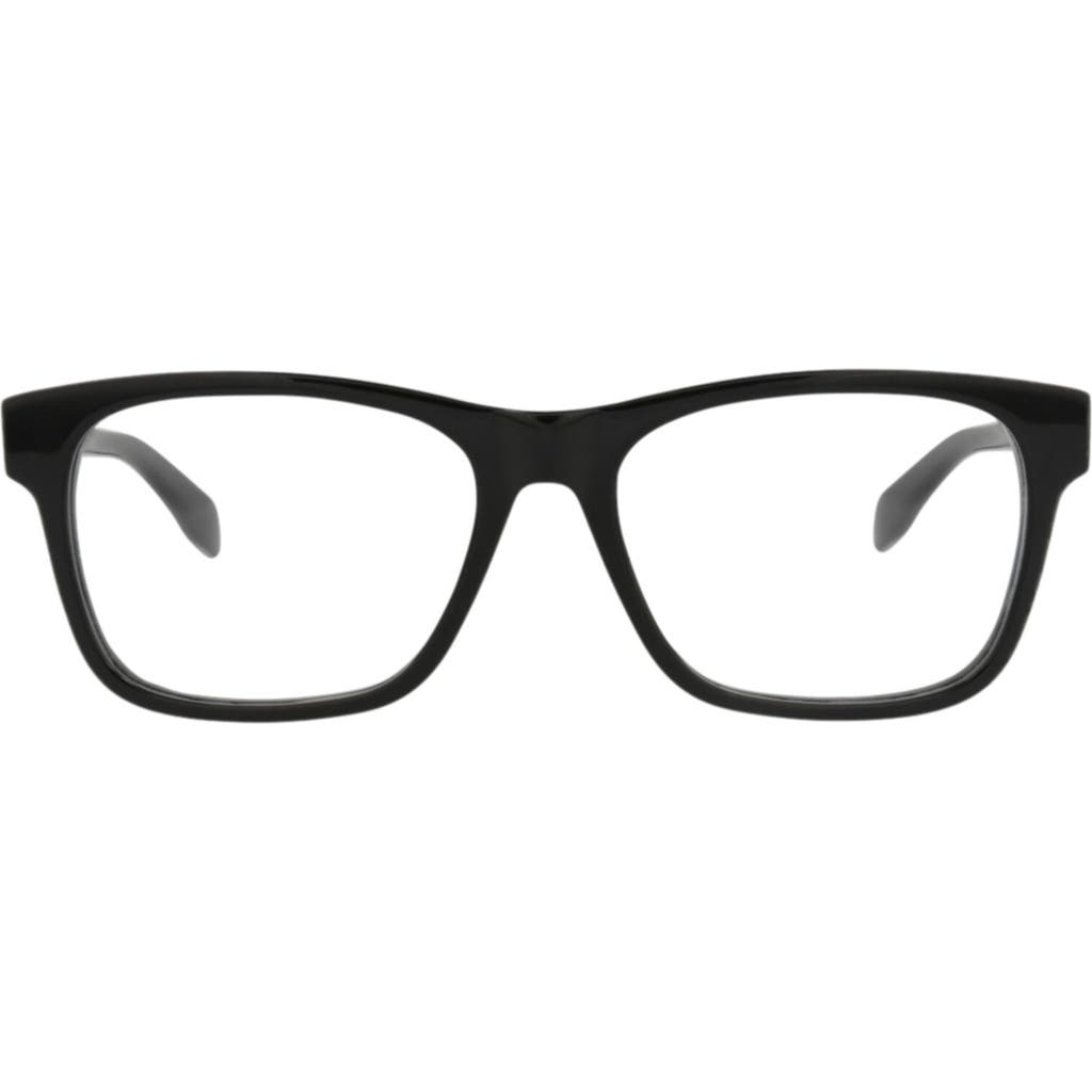 Alexander Mcqueen Mcqueen 55mm Square Optical Glasses In Black