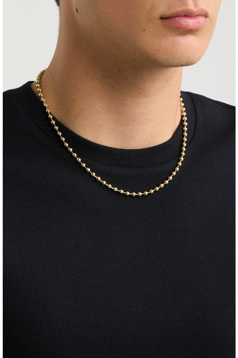 16-Inch Shot Bead Chain Necklace, Alternate, color, GOLD