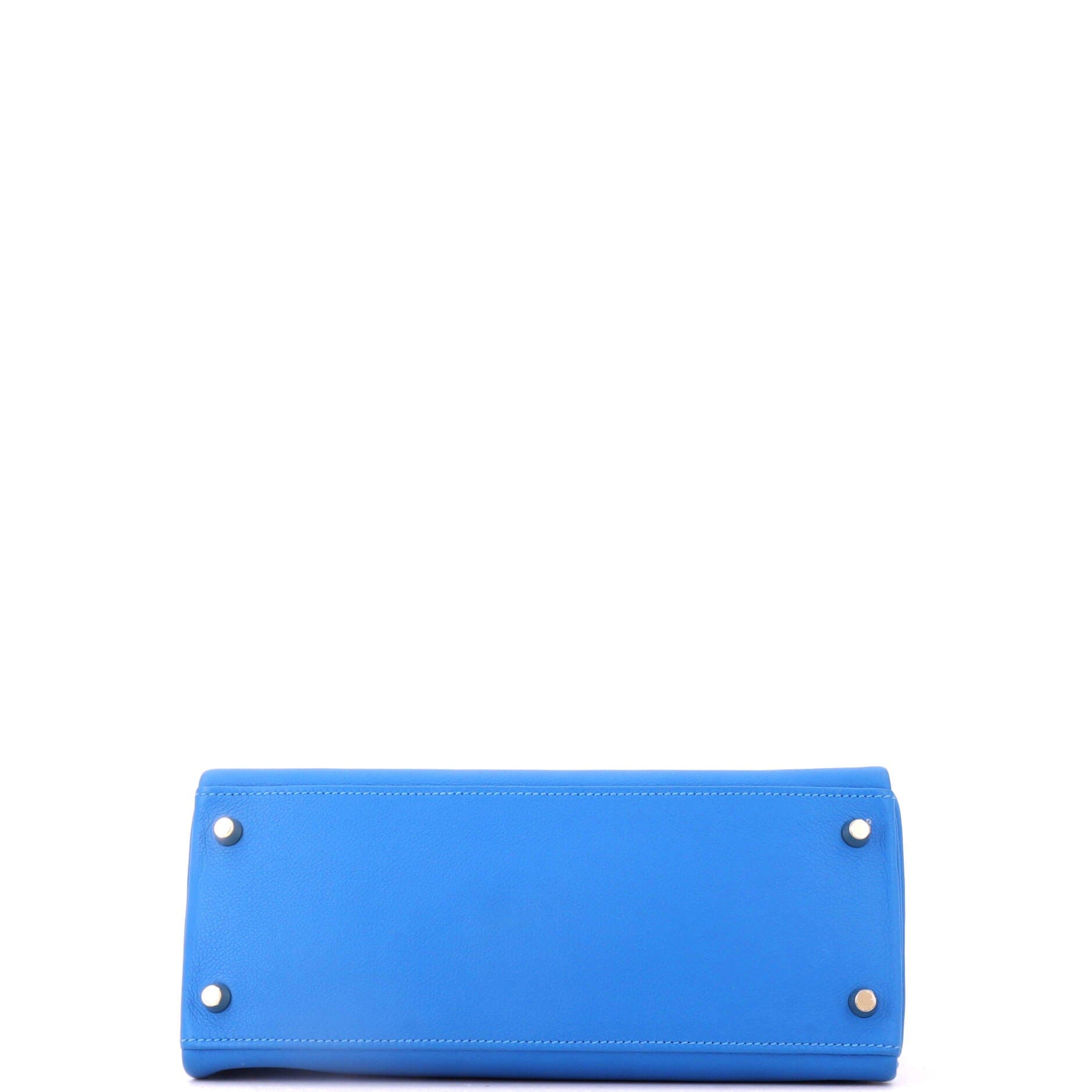 Kelly Handbag Blue Evercolor with Gold Hardware 28, Alternate, color, Blue