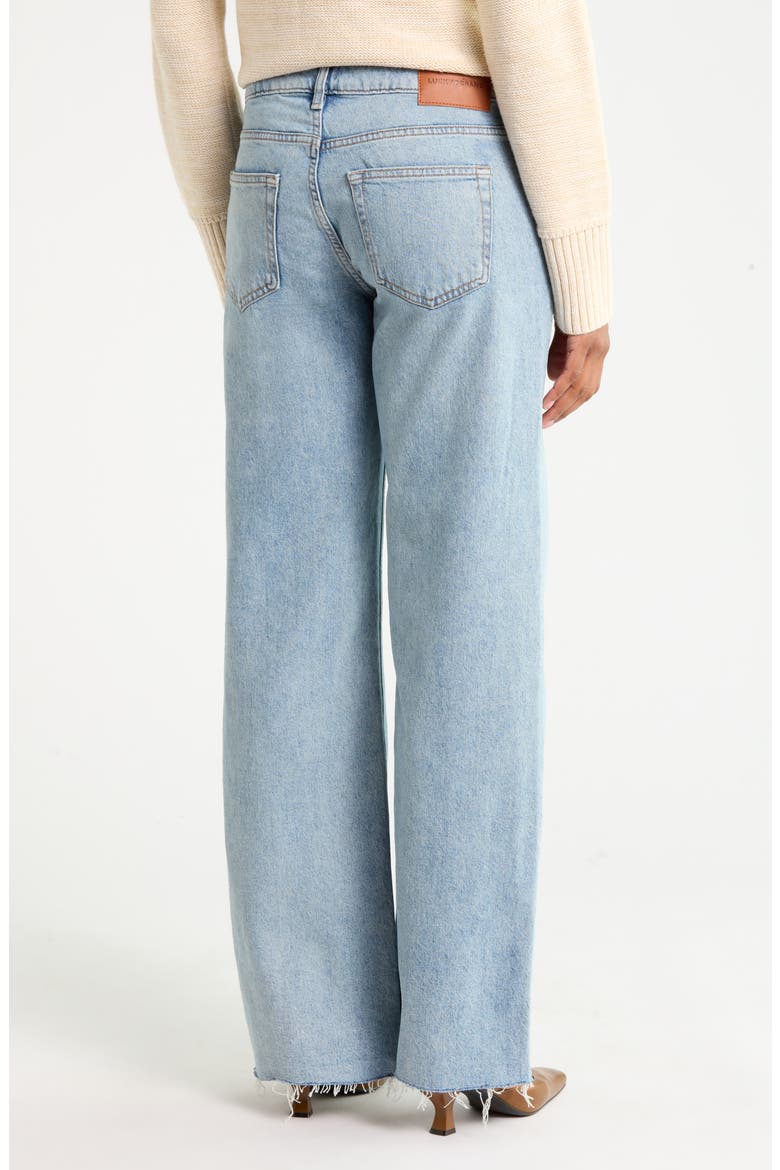 Baggy Raw Hem Wide Leg Jeans, Alternate, color, SHEARWATER CUT