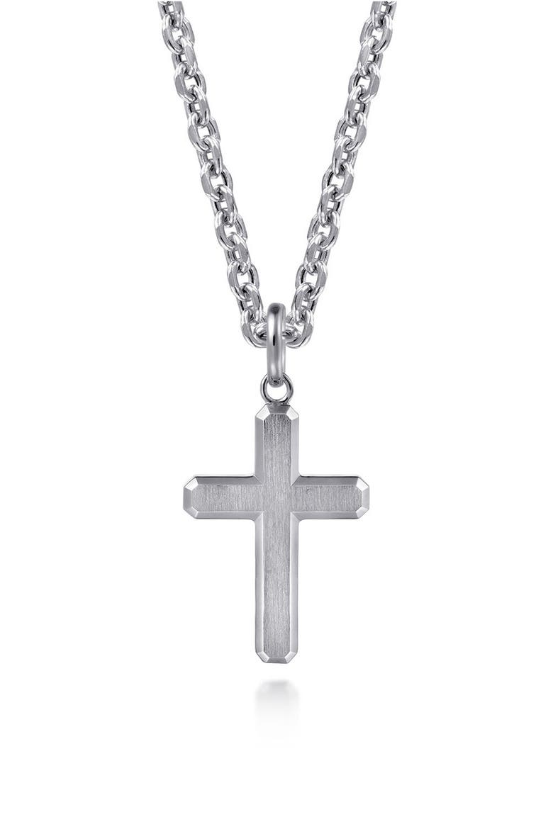 Men's Sterling Silver Cross Pendant, Alternate, color, STERLING SILVER