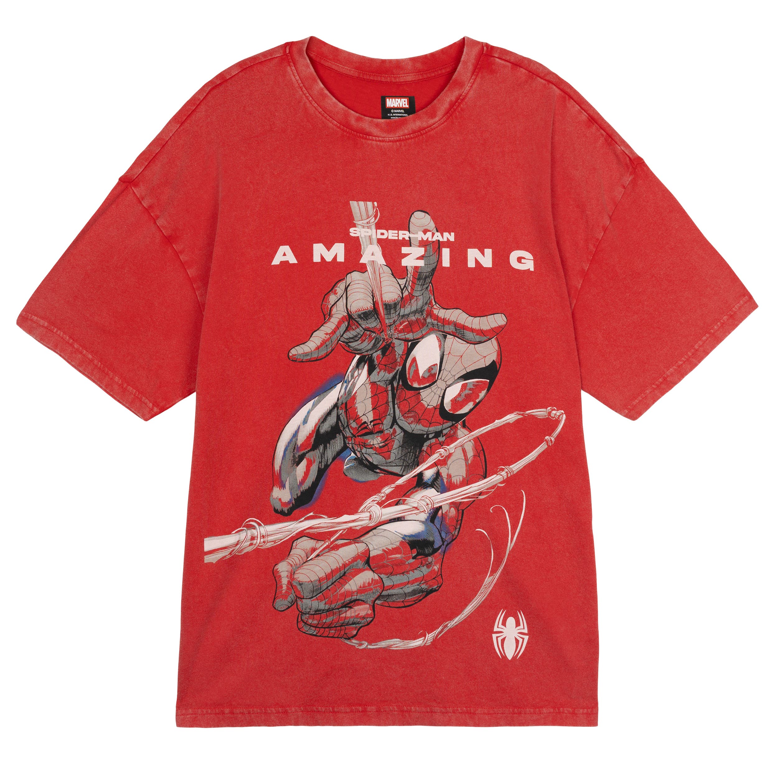 selected Spiderman Washed Red