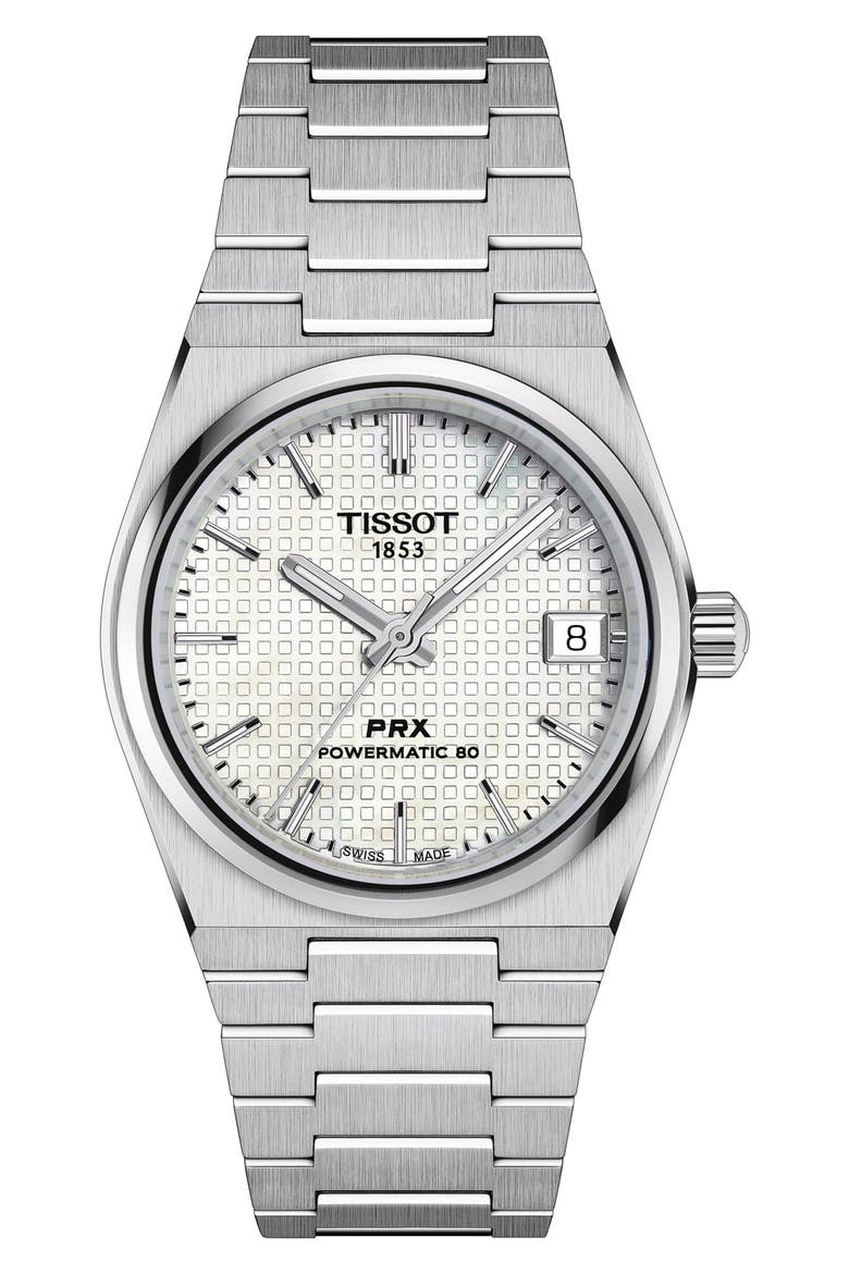 PRX Powermatic 80 Bracelet Watch, 35mm, Main, color, SILVER