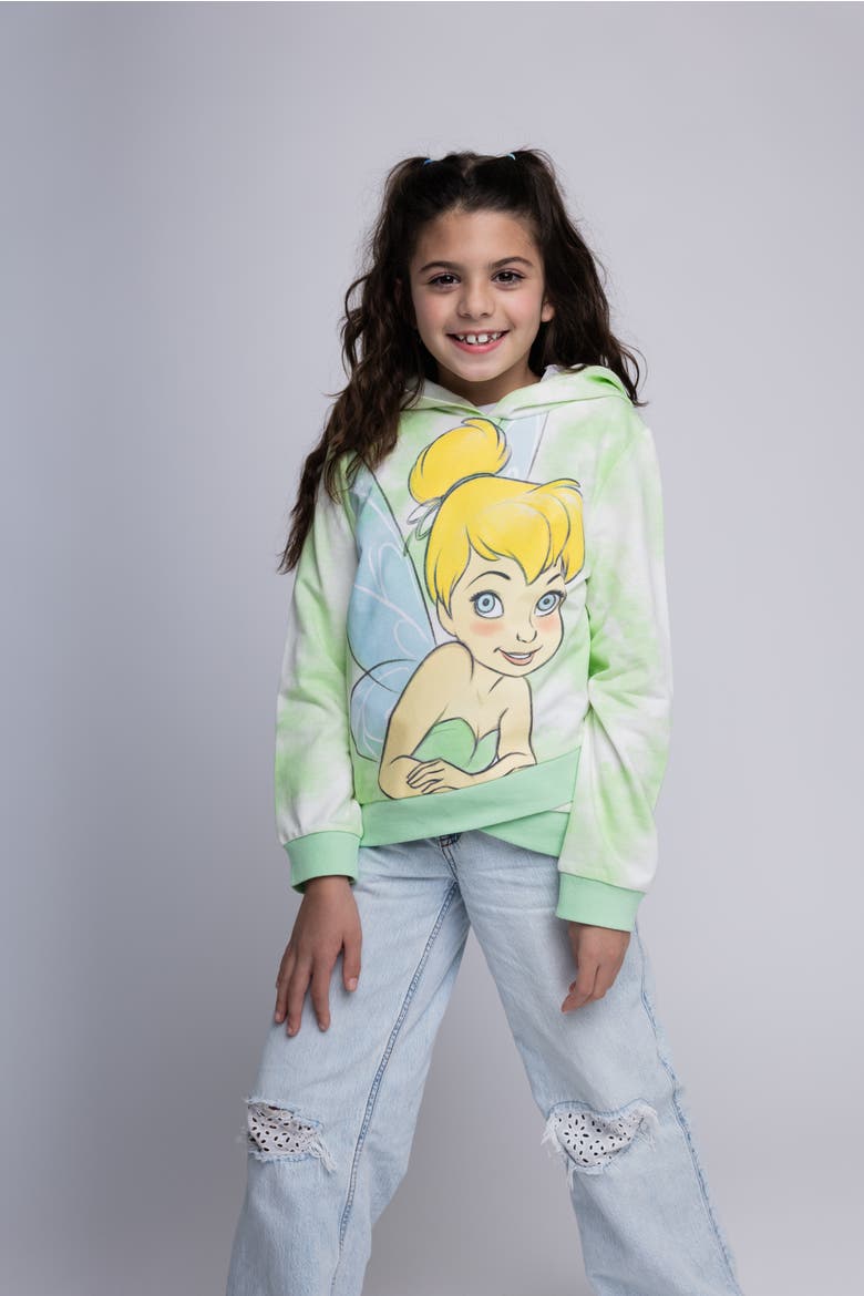 Peter Pan Tinker Bell Fleece Pullover Hoodie, Alternate, color, Tinkerbell Green Dye