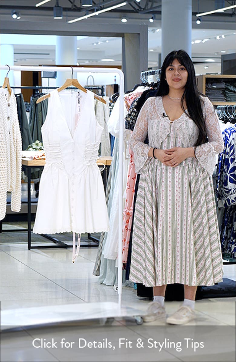Rosalina Broderie Anglaise Lace-Up Minidress, sales video thumbnail