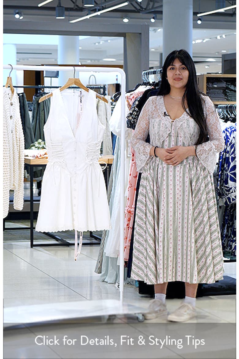 Rosalina Broderie Anglaise Lace-Up Minidress video