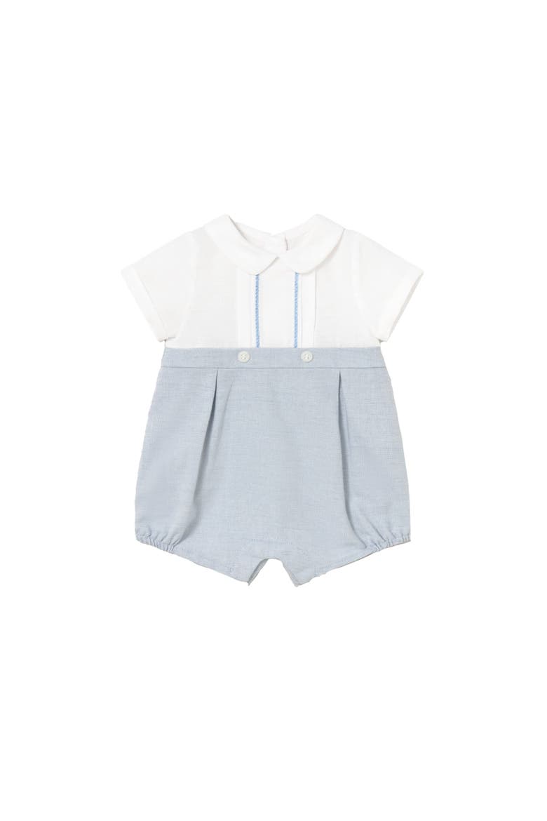 Romper with Peter Pan Collar, Main, color, Light Blue