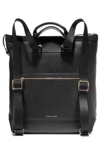 Shop Cole Haan Grand Ambition Small Convertible Backpack In New Black