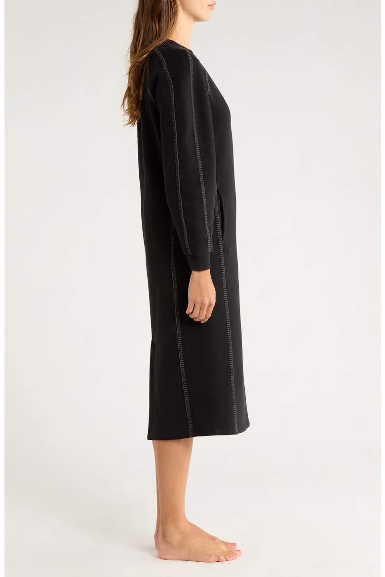 Classic Long Sleeve Nightgown, Alternate, color, BLACK