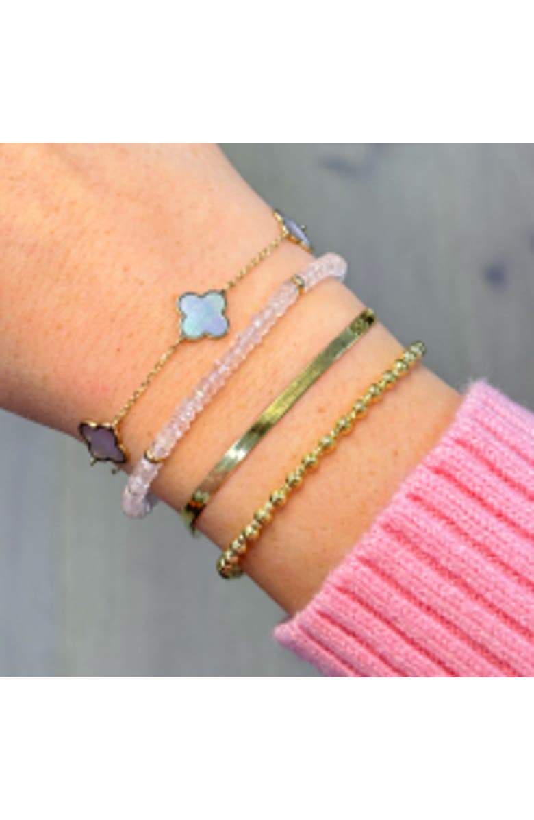 The Lovery Fine Jewelry Rose Quartz Bead Bracelet, Alternate, color, Rose Quartz