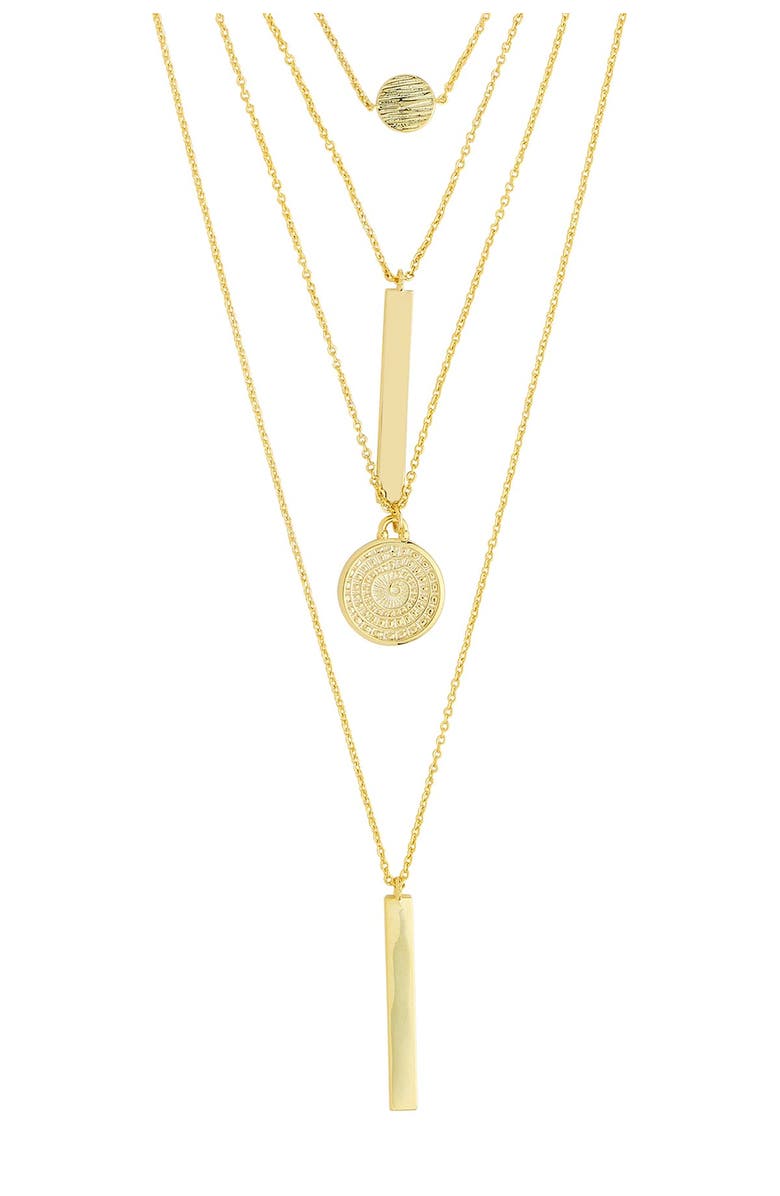 Sterling Forever Mixed Pendant Layered Multi Strand Necklace, Main, color,