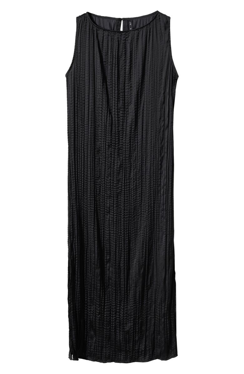 MANGO Textured Sleeveless Midi Dress, Alternate, color, 