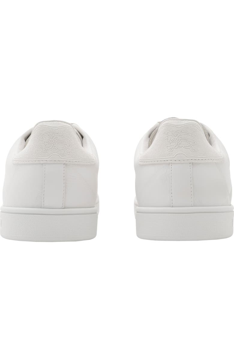Burberry Embossed Check Leather Set Sneakers, Alternate, color, Porcelain White