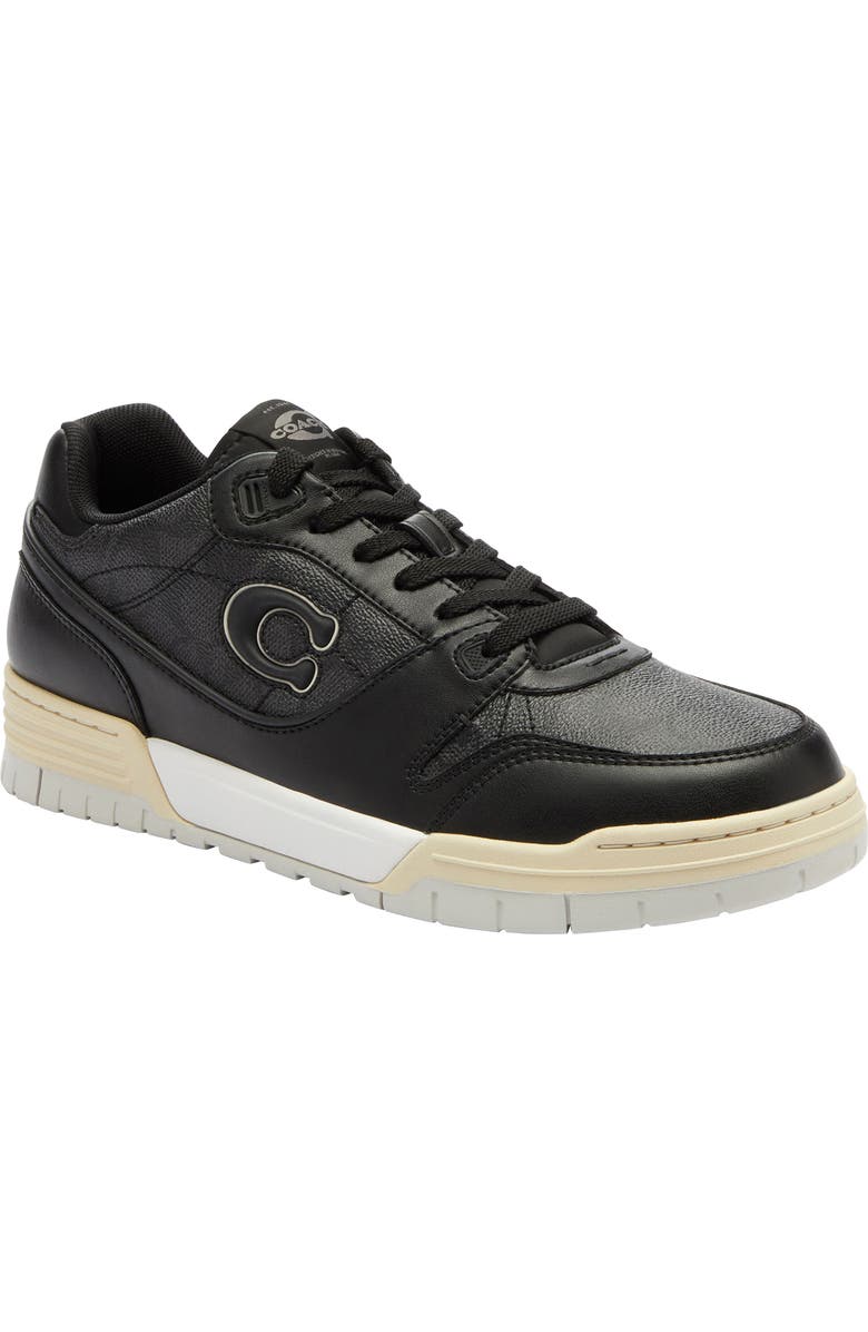COACH Soho Logo Low Top Sneaker, Main, color, Charcoal/ Black/ Gum