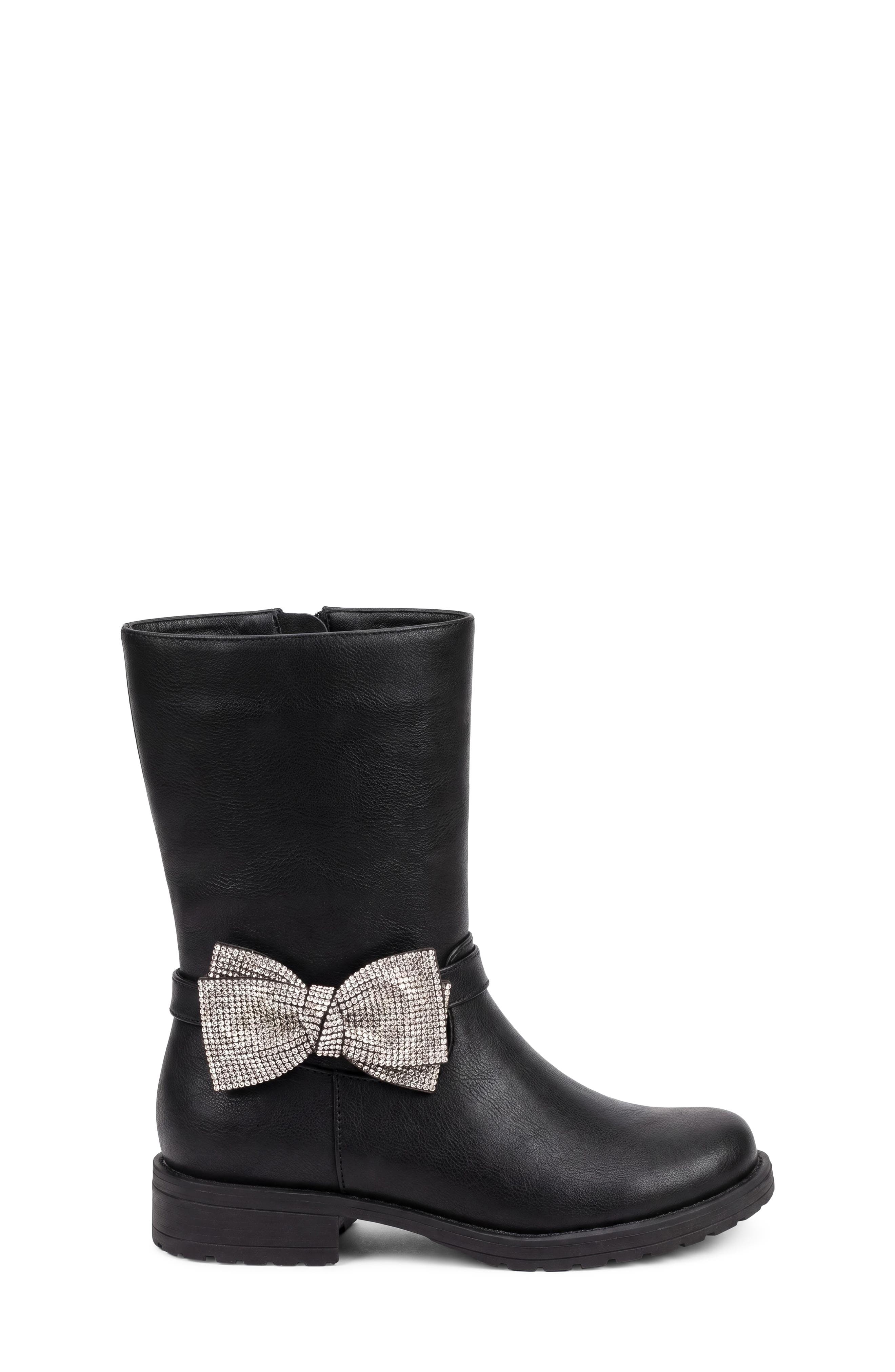 Kids' Galloway Faux Leather Tall Boot, Alternate, color, BLACK