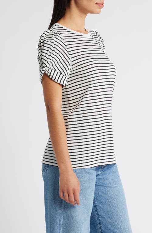 CASLON CASLON® STRIPE TWIST SLEEVE T-SHIRT