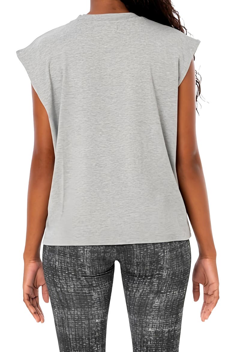 Star Studded Oversize Muscle T-Shirt, Alternate, color, GREY
