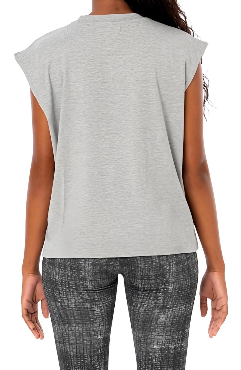 Dai Moda Star Studded Oversize Muscle T-Shirt, Alternate, color, Grey