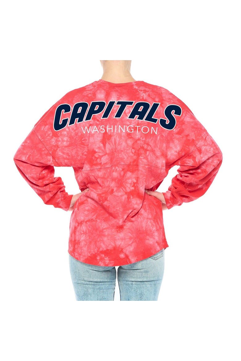 Women's Fanatics Branded Red Washington Capitals Crystal-Dye Long Sleeve T-Shirt, Alternate, color, Red