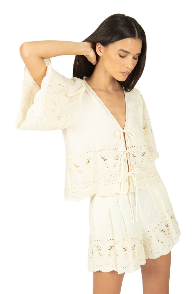 Floria Top, Alternate, color, ANTIQUE CRÈME