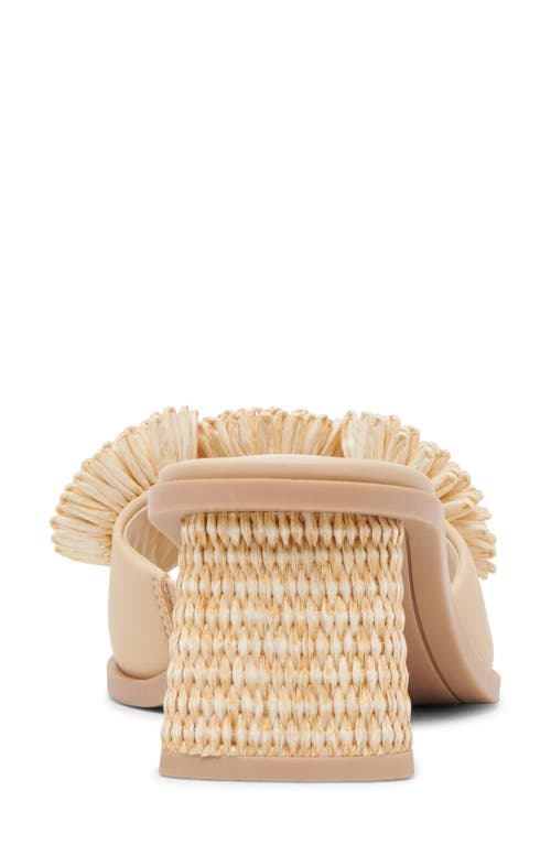 Dolce Vita Benoit Raffia Slide Sandal In Vanilla Stella